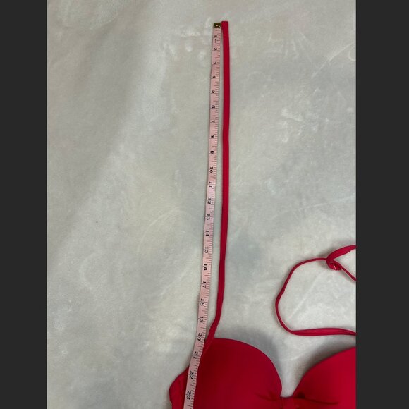 Red Cupshe Bikini Top Padded Push Up Medium - Picture 6 of 8